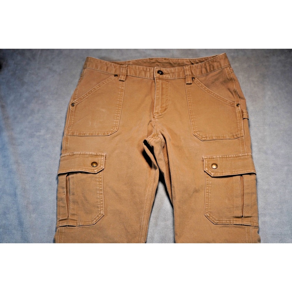 Duluth Trading Pants Womens 10x31 (fits31x30) Brown Cargo Curvesetter‎ Waistband